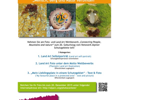 Land Art- & Fotowettbewerb "Mensch, Berg und Natur verbinden"