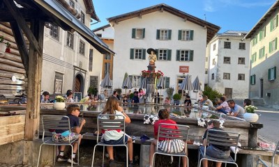 Lively mountain village