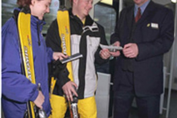 Taking the train and bus to the ski slopes proves popular