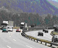 Trucks nose-to-tail on the Brenner, with or without rail tunnel