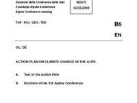 Action Plan on Climate Change in the Alps
