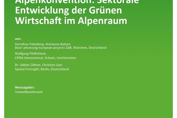 Alpine Convention - Sectoral development of the Green Economy in the Alpine region