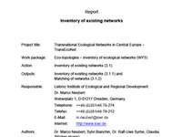 Transnational Ecological Networks in Central Europe  -  TransEcoNet
