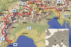 A piedi attraverso le Alpi