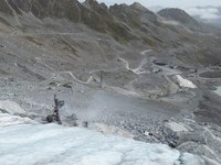 Dragage sur le glacier