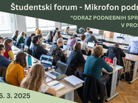 Študentski forum - Mikrofon podnebju: Odraz podnebnih sprememb v prostoru