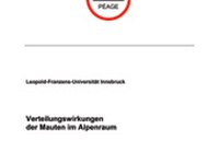 Verteilungswirkungen der Mauten im Alpenraum (Učinki porazdelitve cestnin na območju Alp)